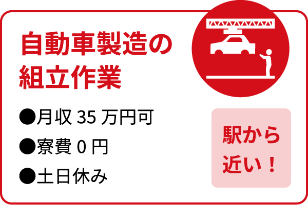 自動車製造の組立作業
